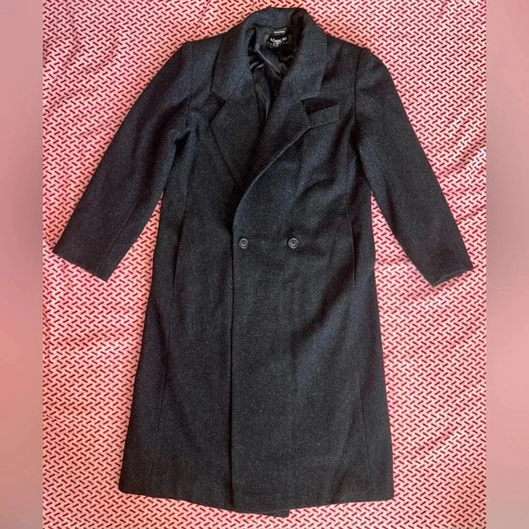 Adolfo Jackets & Blazers - Adolfo Classics Full Length Coat Double Breasted Black Wool Size 6P